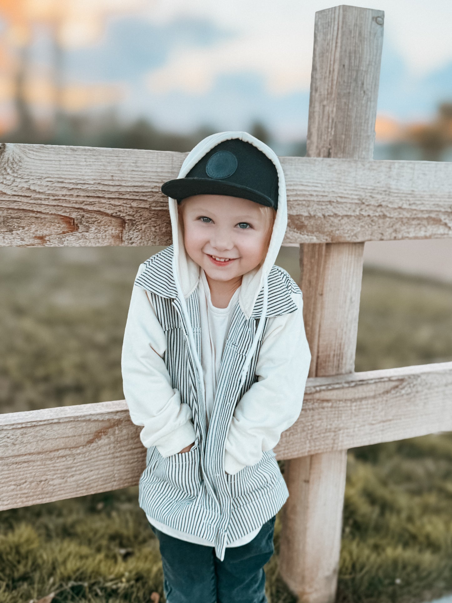 Hooded Striped Shacket