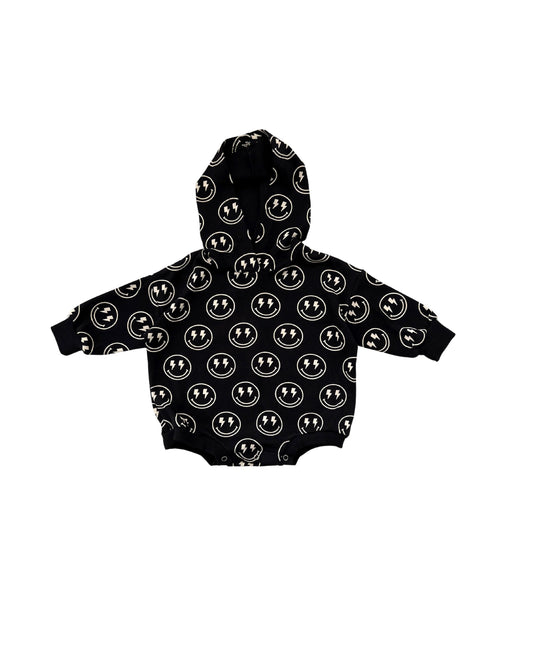 Hooded Bubble Romper | Electric Smiley
