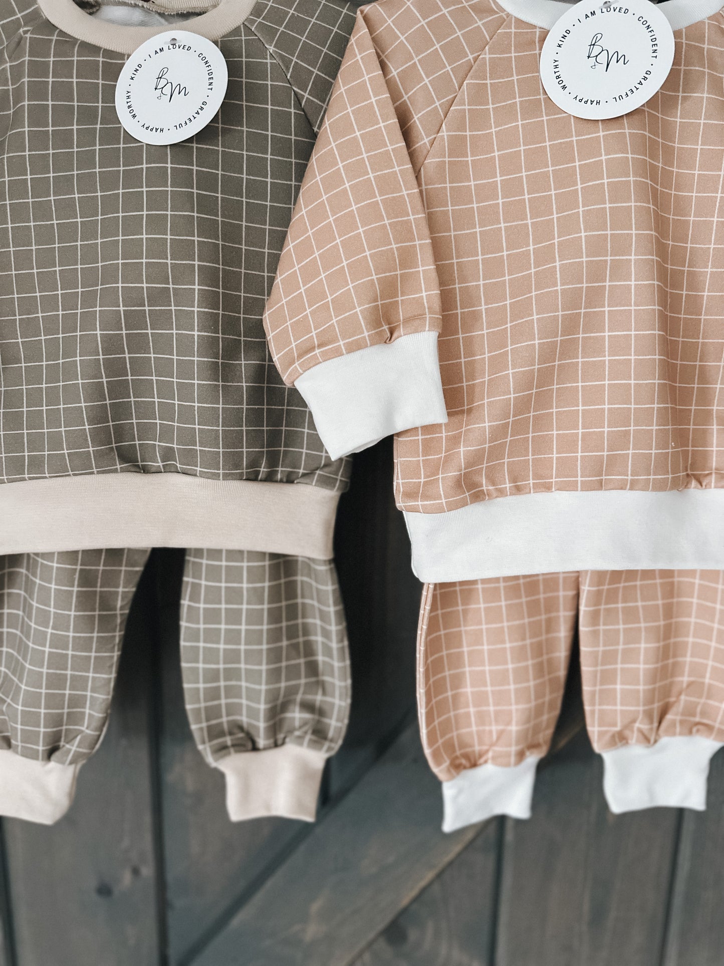 Caramel Grid Pullover