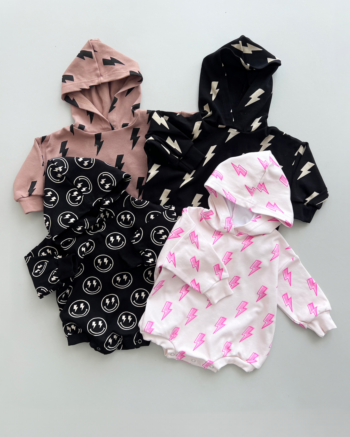 Hooded Bubble Romper | Electric Smiley