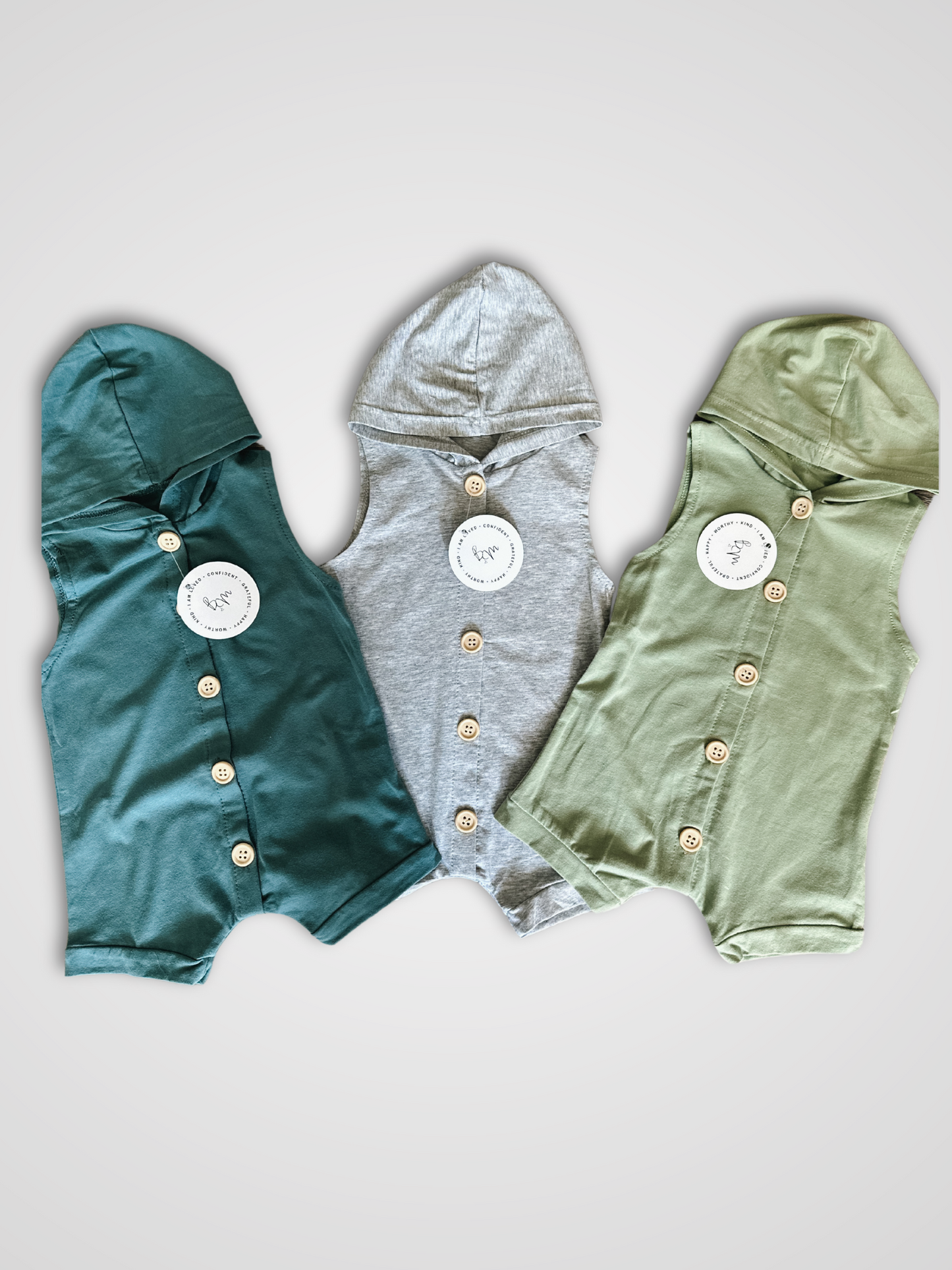 Sleeveless Hooded Button Romper