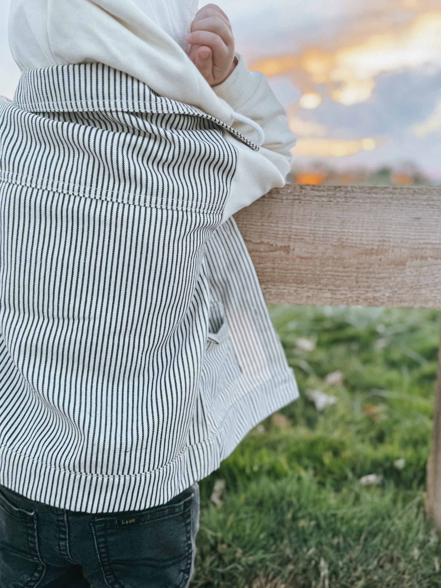 Hooded Striped Shacket
