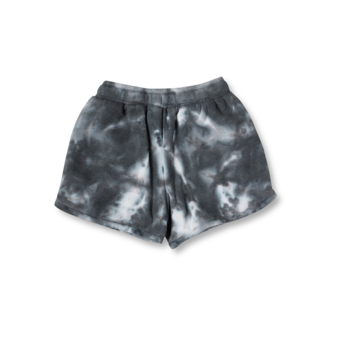 COTTON TIE-DYE SHORTS // CHARCOAL