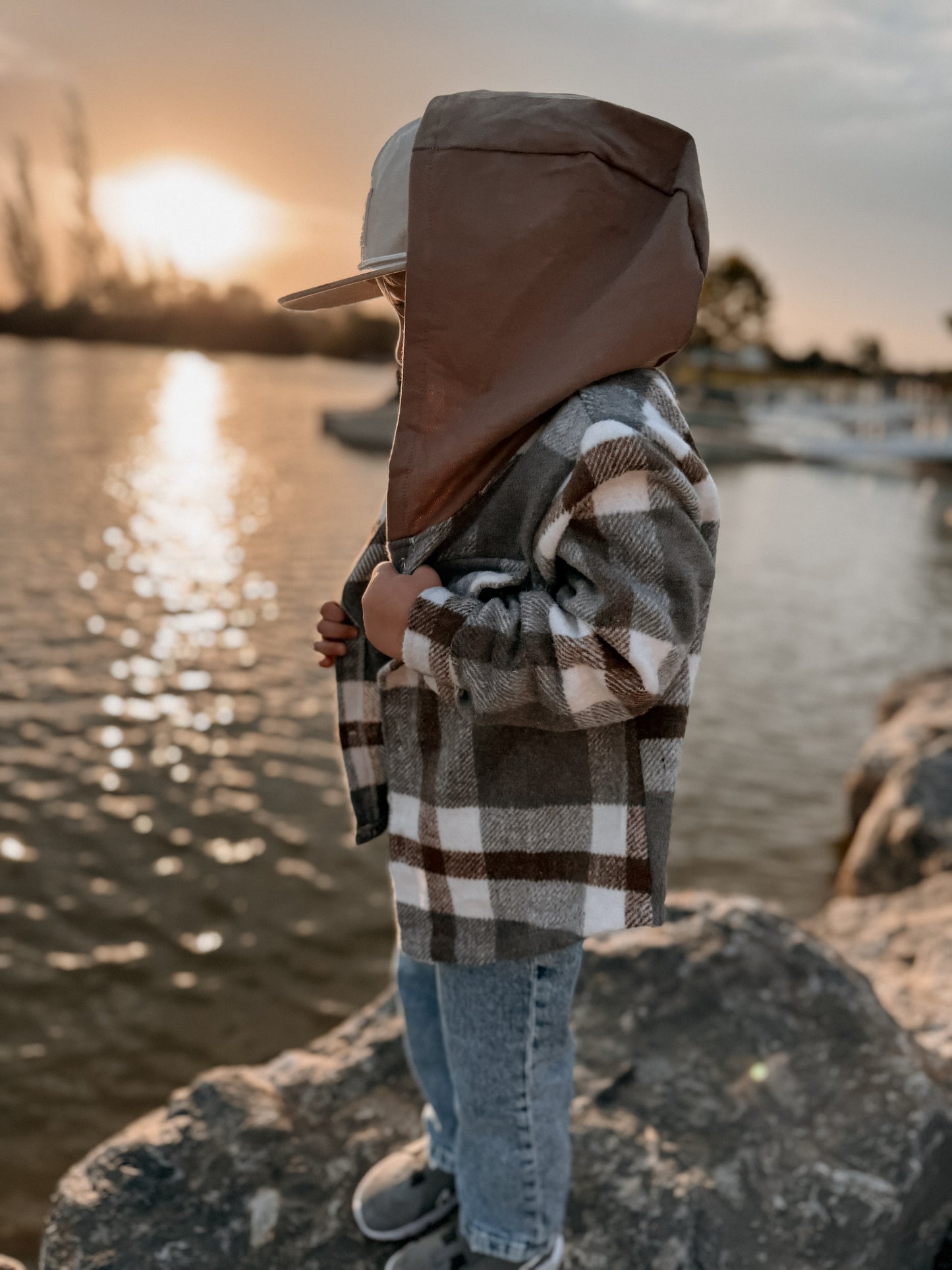 Ash Hooded Flannel