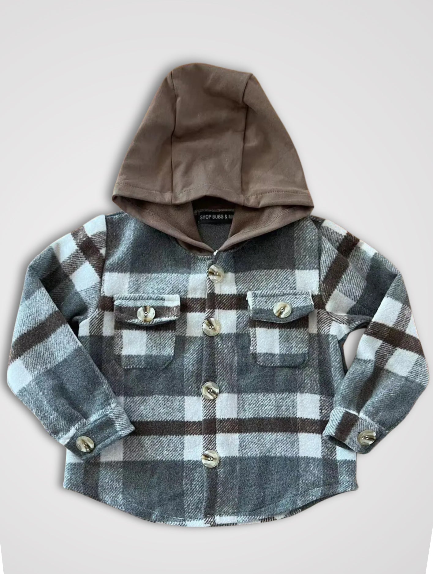 Ash Hooded Flannel