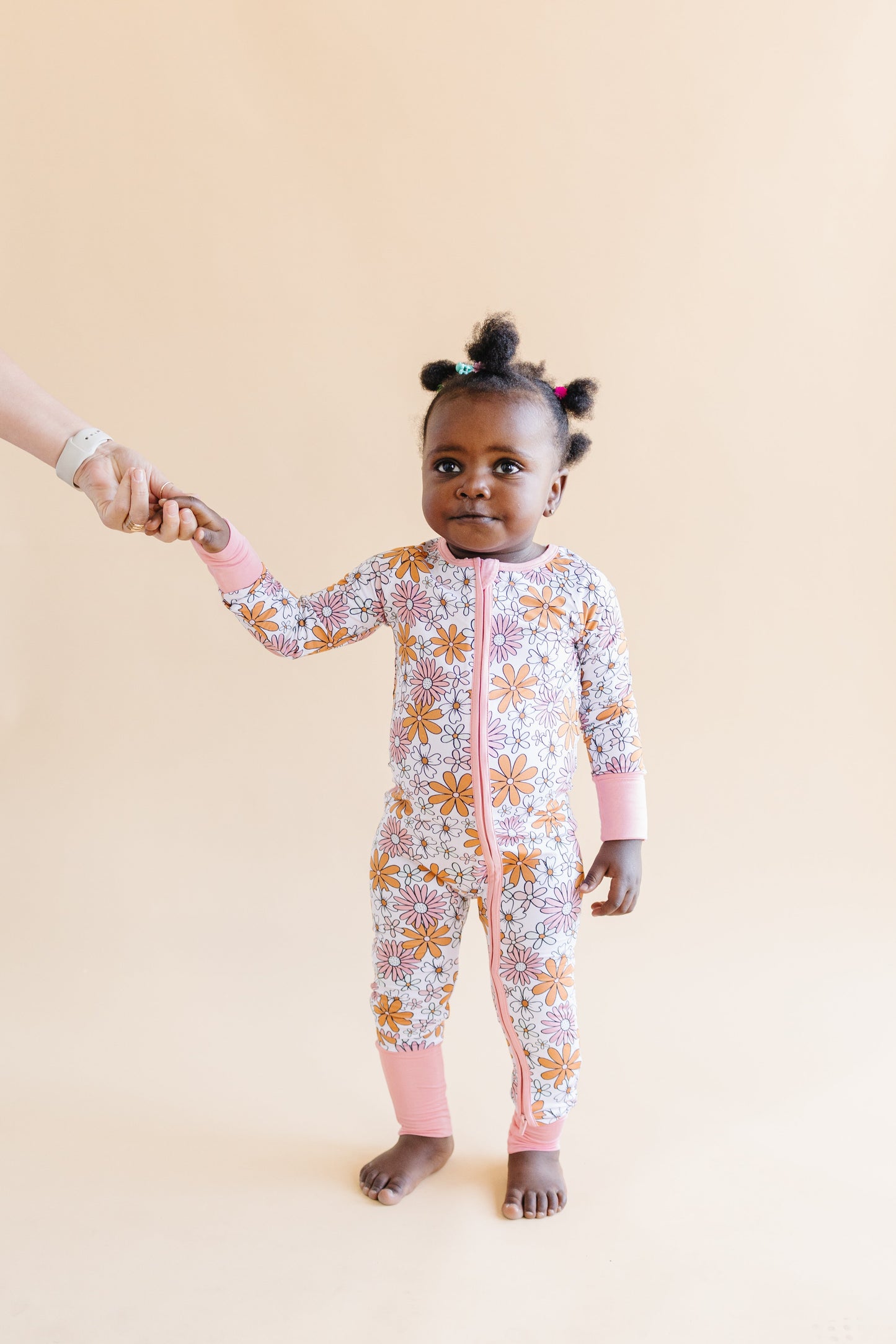 Bamboo Zip Romper | Retro Garden