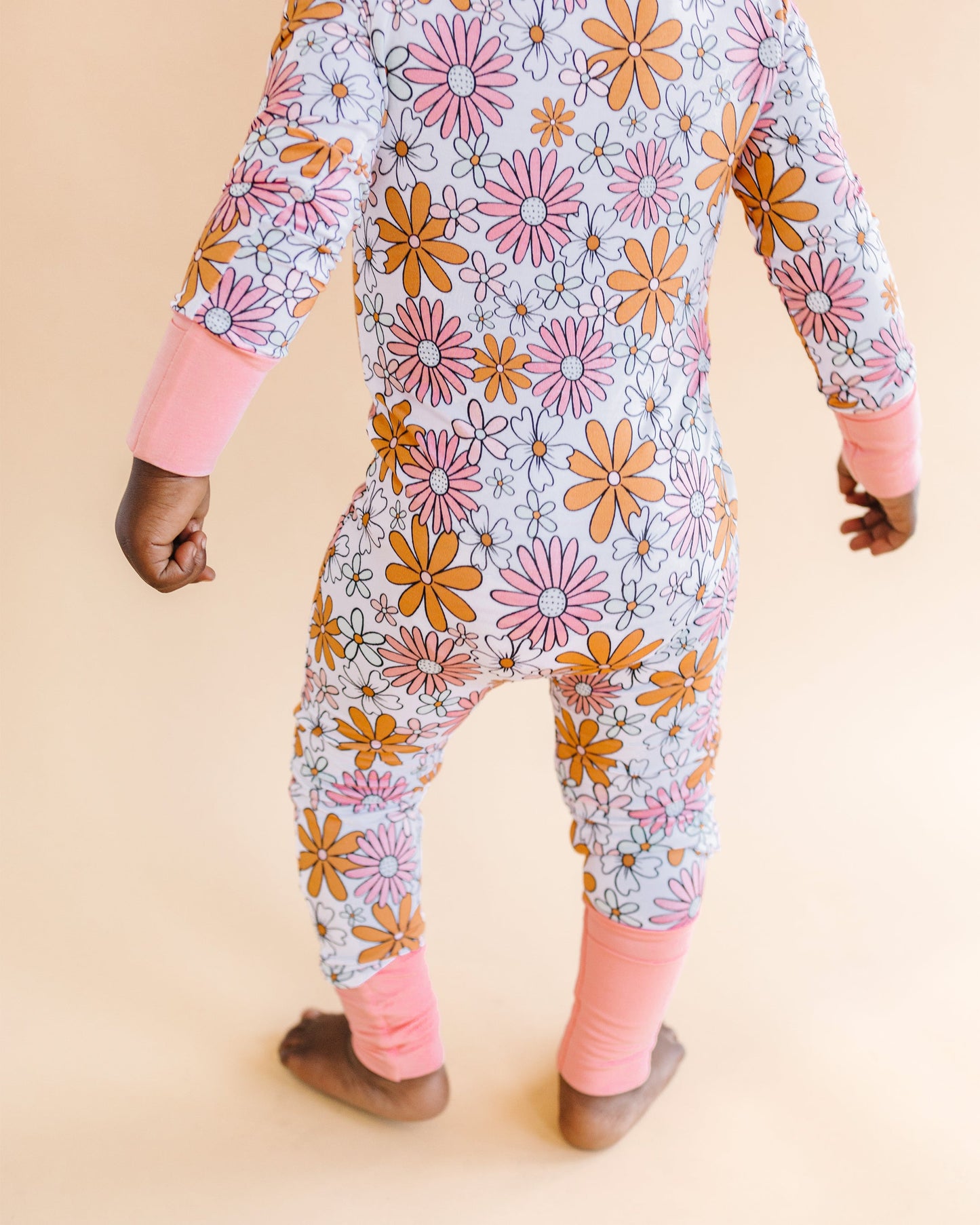 Bamboo Zip Romper | Retro Garden