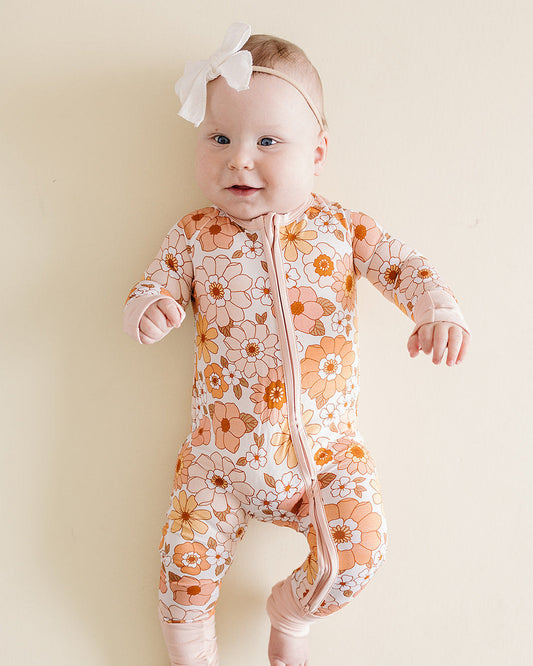 Bamboo Zip Romper | Sweet Blossom