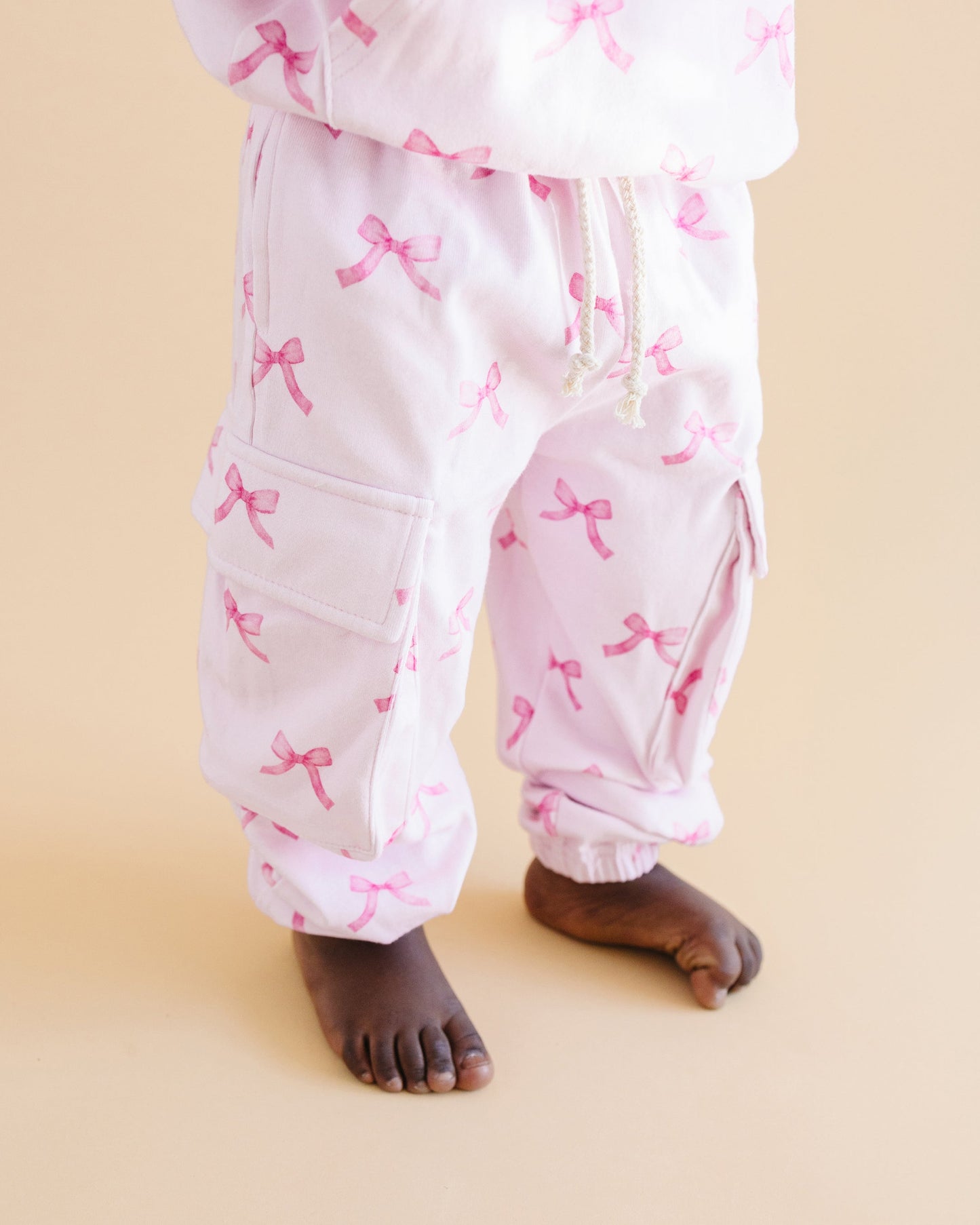 Cargo Jogger Set | Pink Bows