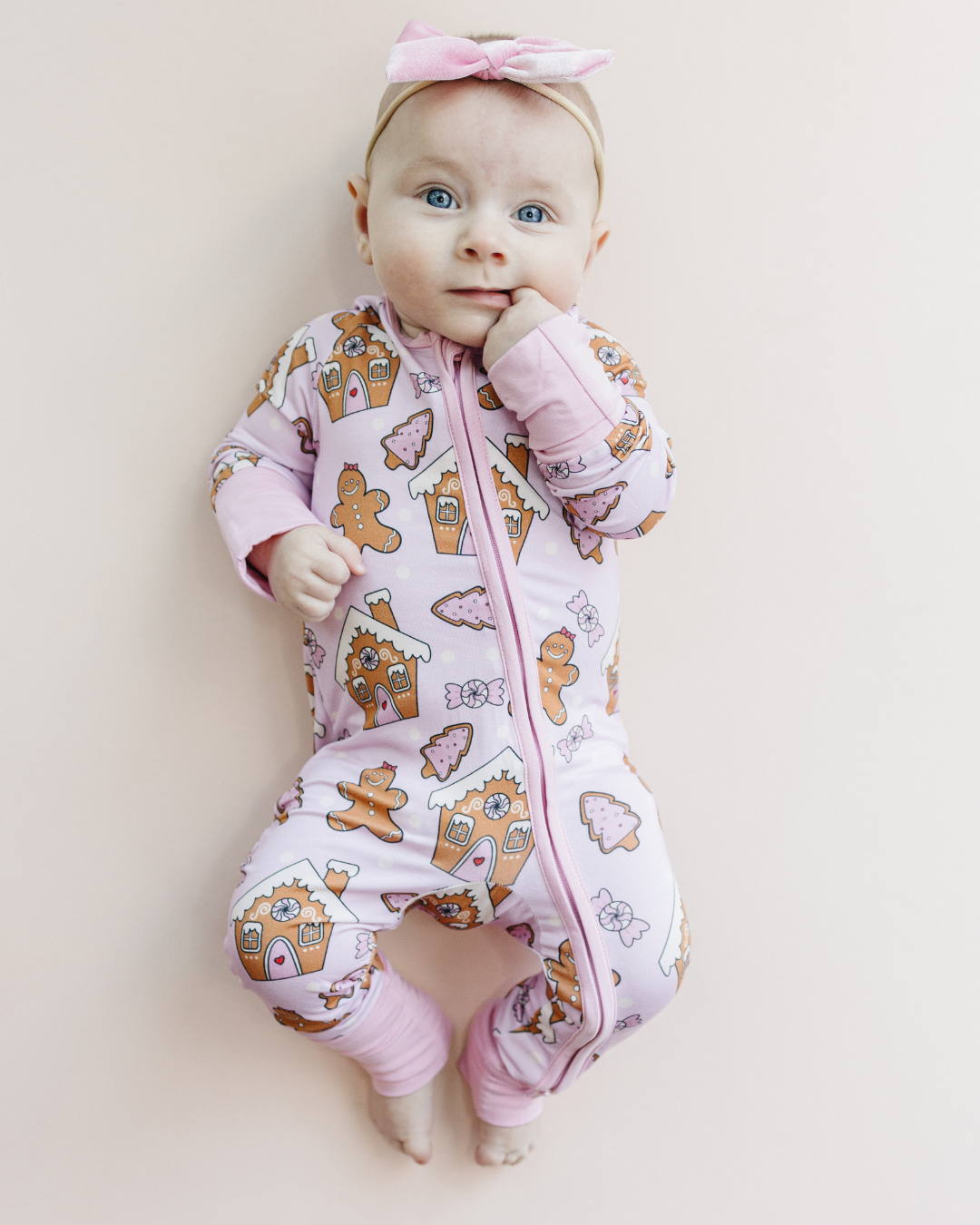 Bamboo Zip Romper | Gingerbread Cookies