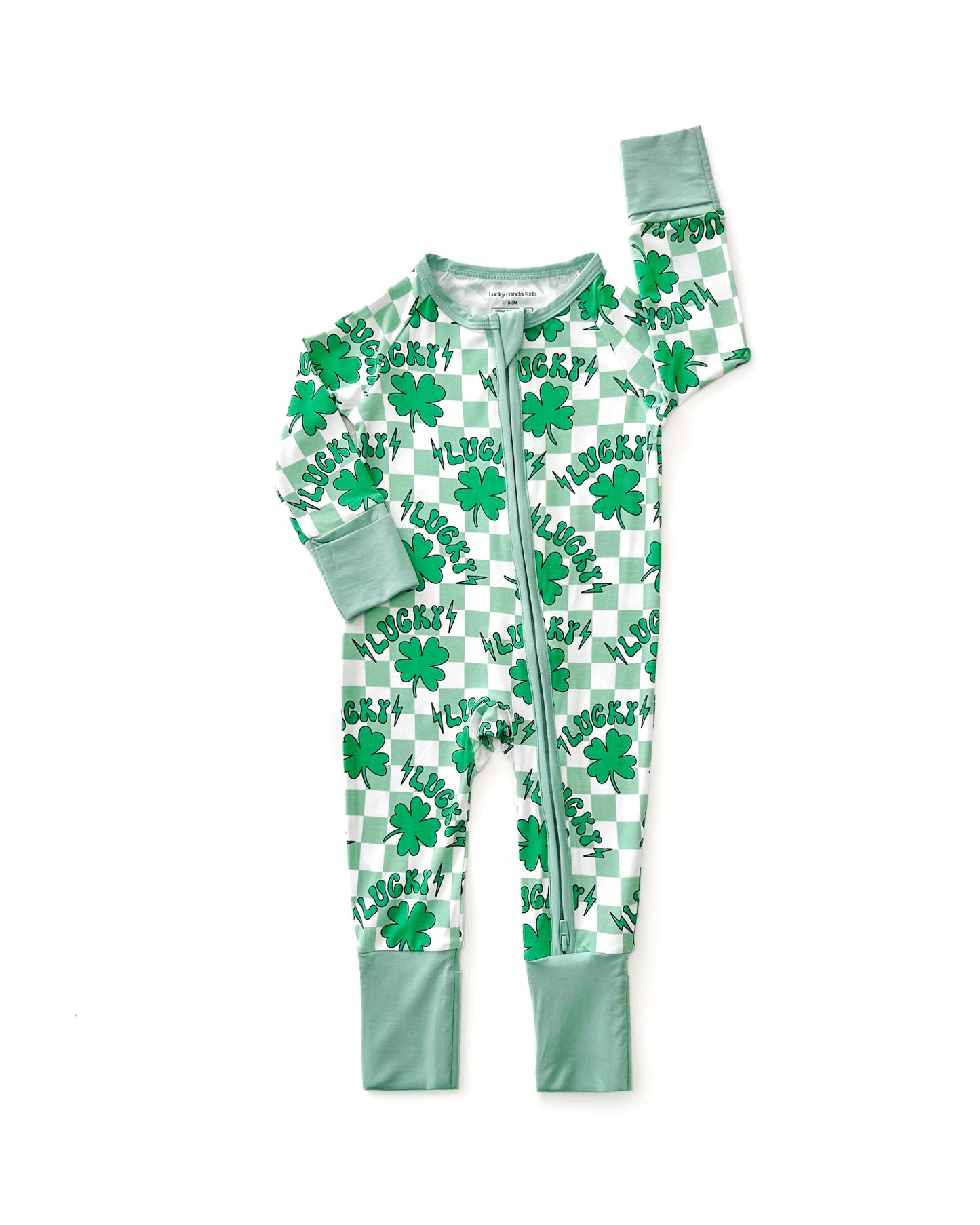 Bamboo Zip Romper | Lucky Shamrock