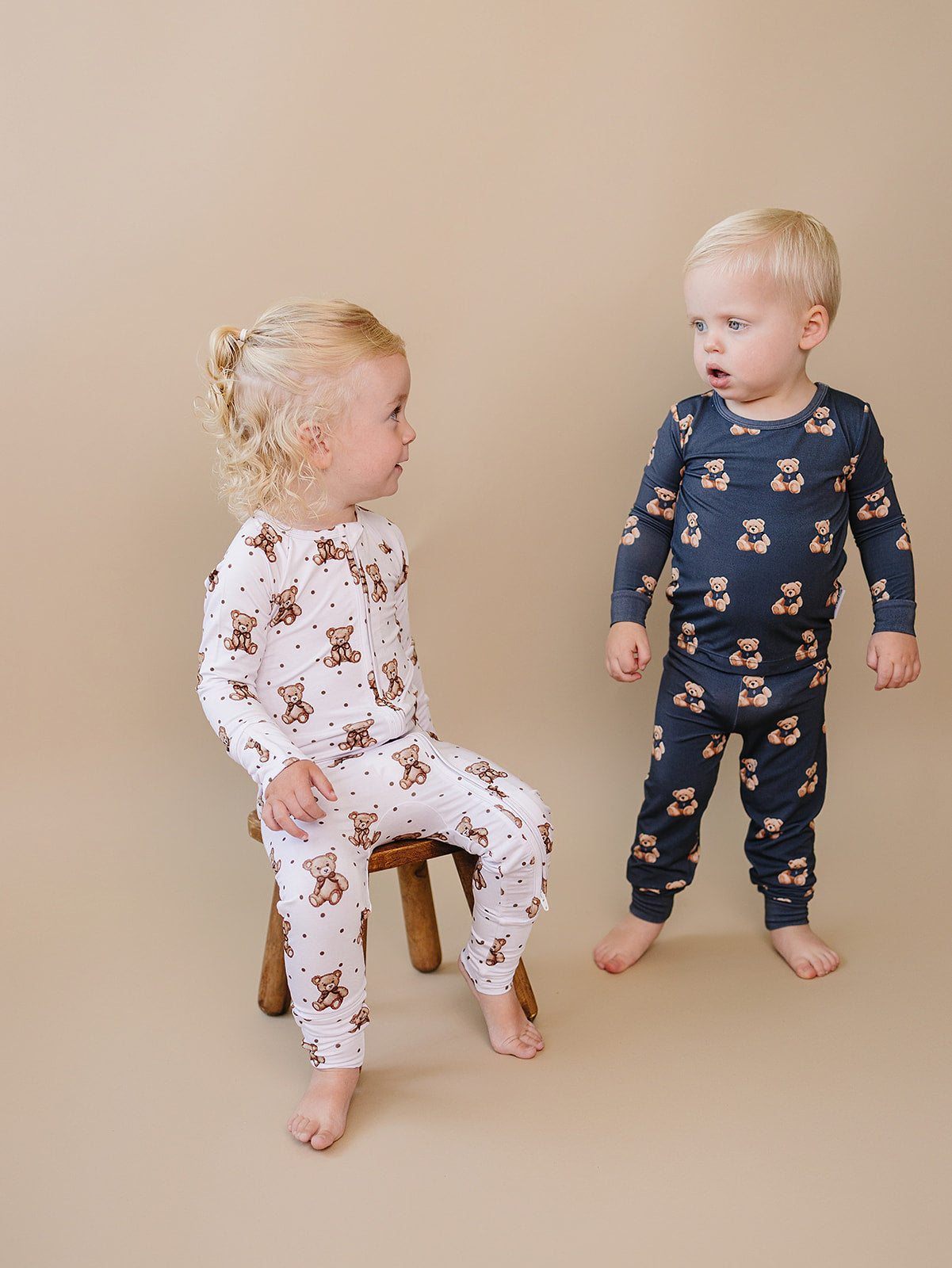 Bamboo Zip Romper | Cute Bear