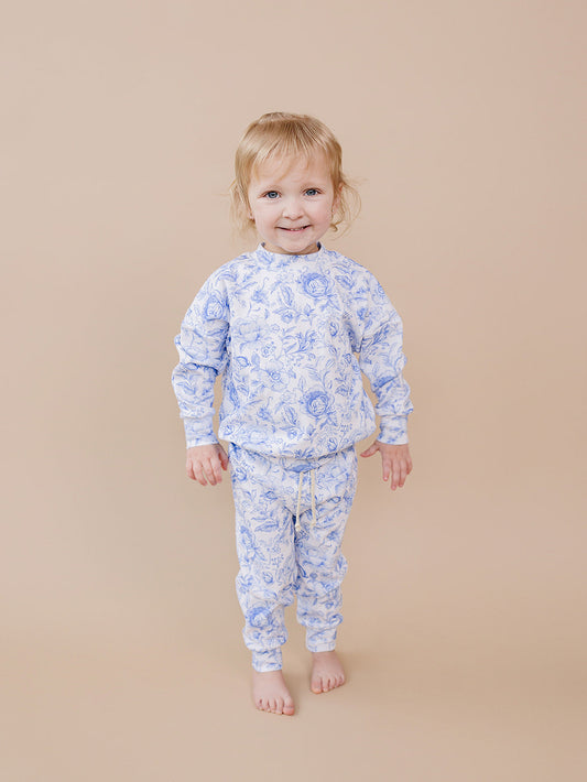 Jogger Set | Blue Flowers