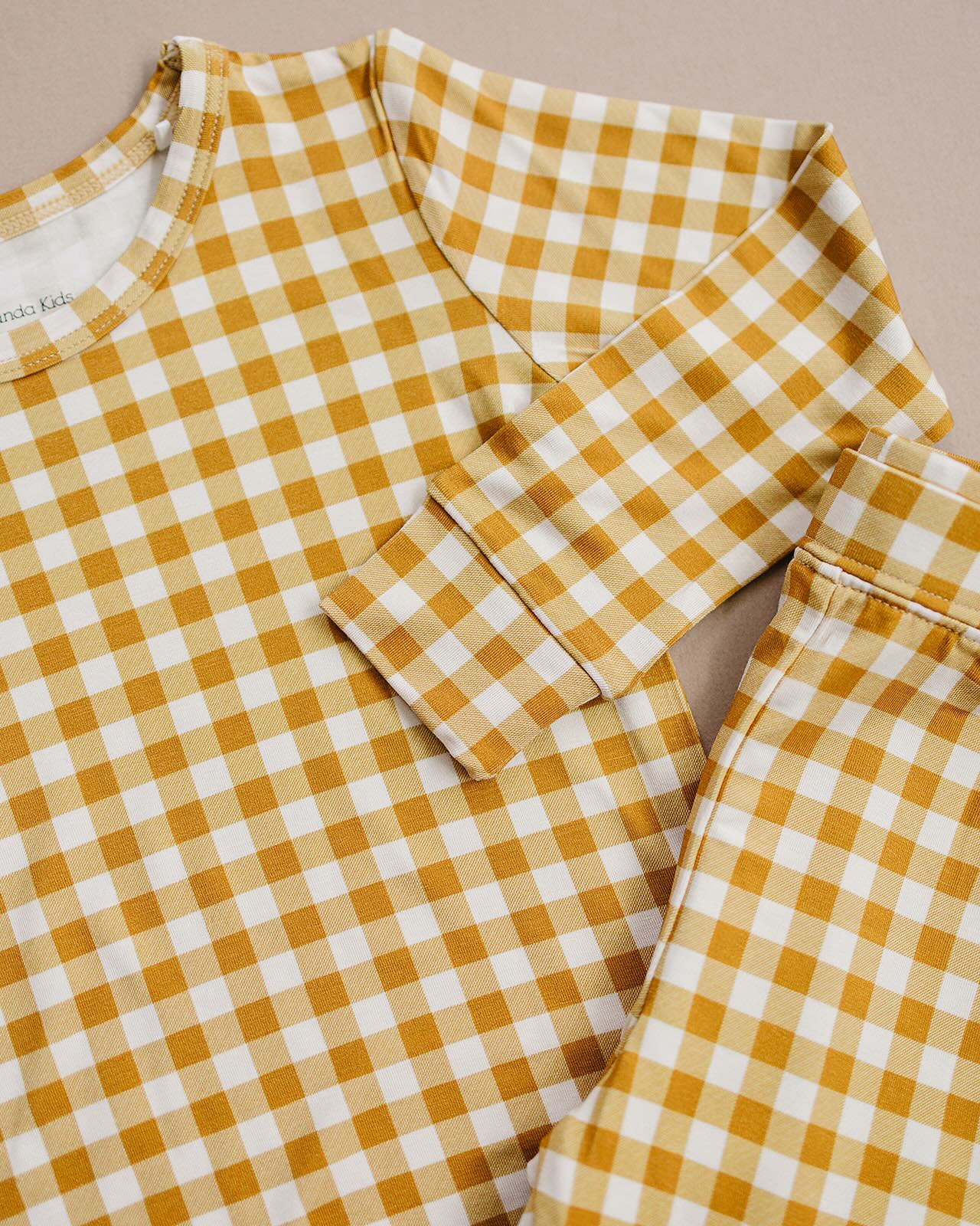 Bamboo Two Piece Set | Yellow Gingham