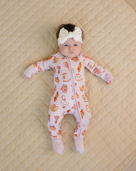 Bamboo Zip Romper | Cottagecore Cutie