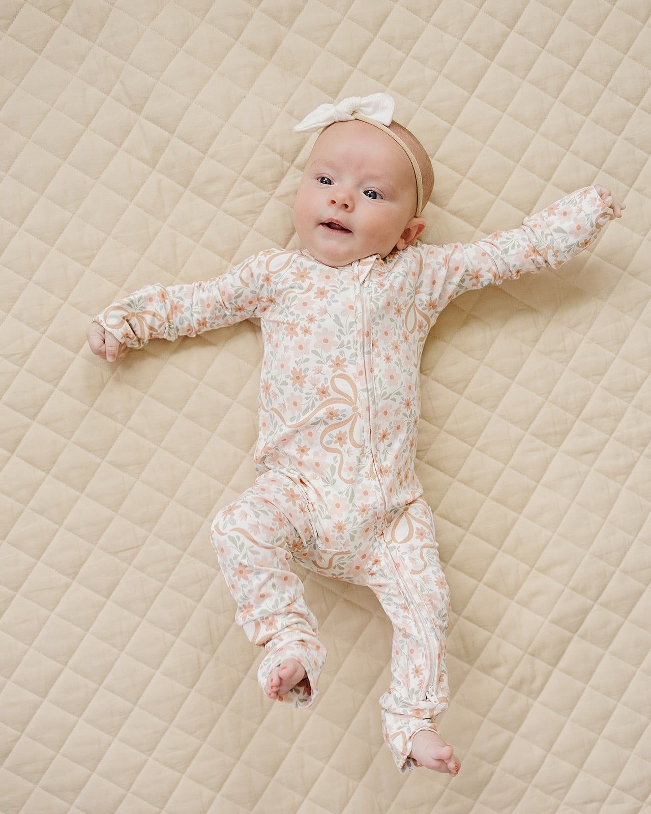 Bamboo Zip Romper | Cozy Daisy
