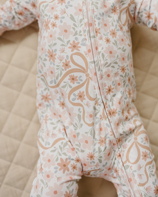 Bamboo Zip Romper | Cozy Daisy