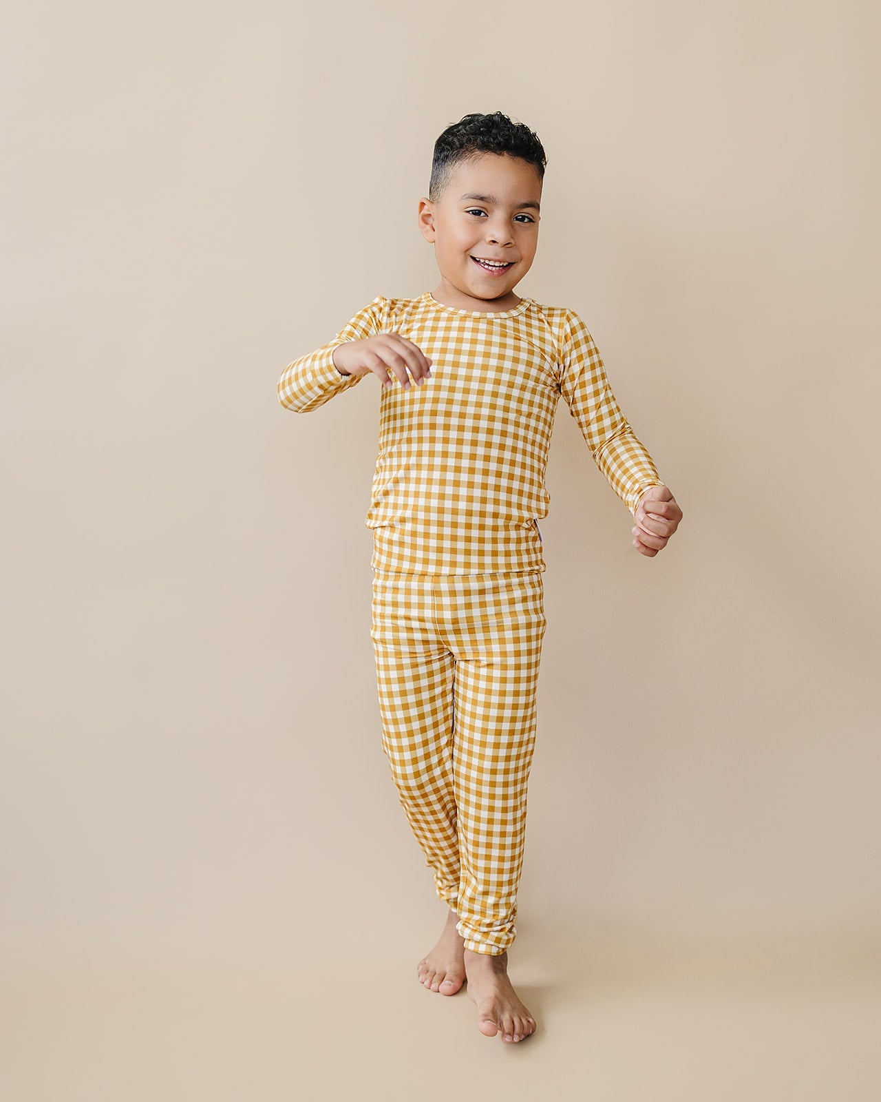 Bamboo Two Piece Set | Yellow Gingham
