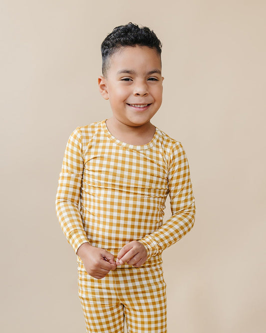 Bamboo Two Piece Set | Yellow Gingham