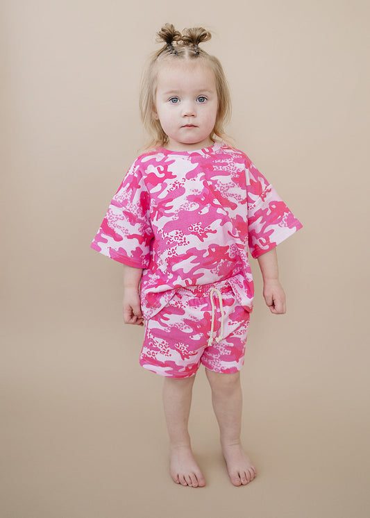 Shorts Set | Camo Leopard