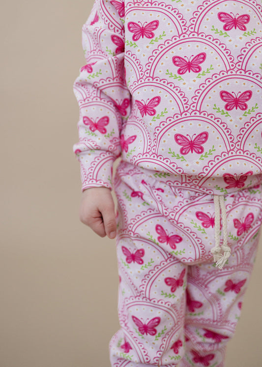 Jogger Set | Pink Butterfly