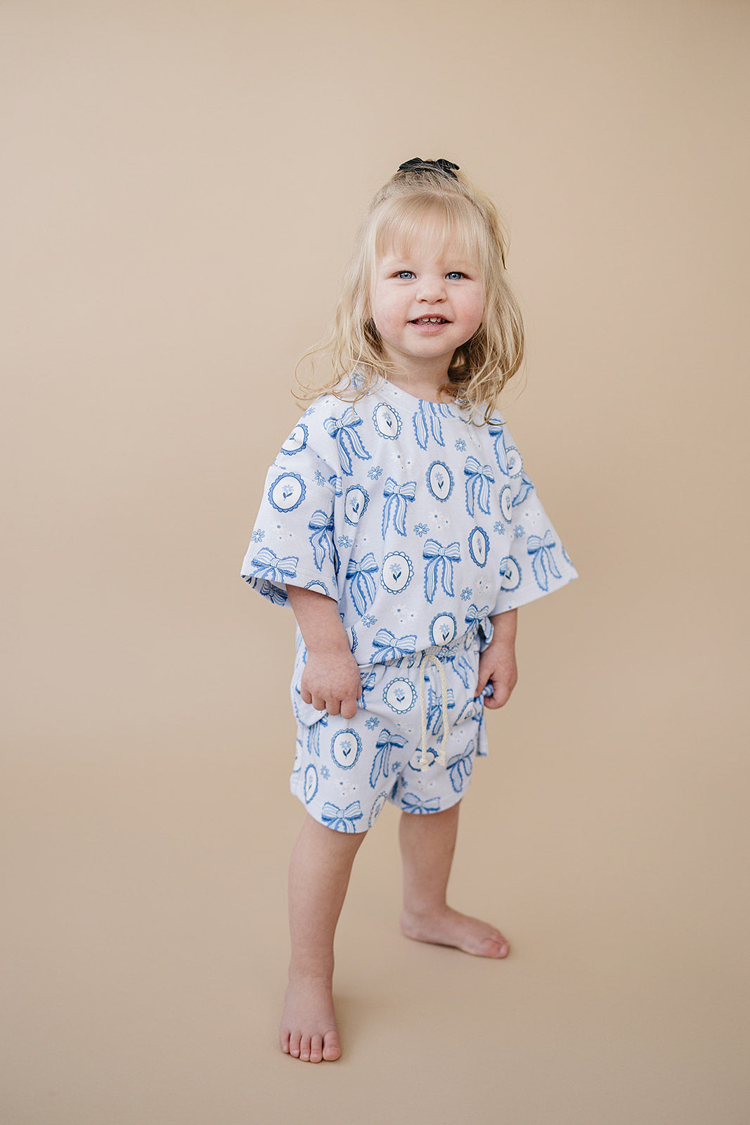 Shorts Set | Blue Bow