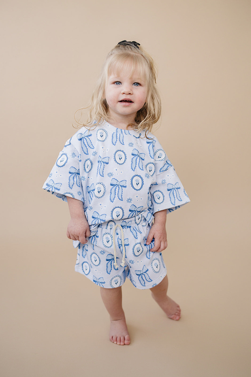 Shorts Set | Blue Bow