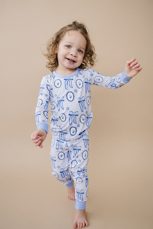 Bamboo Two Piece Set | Blue Bow