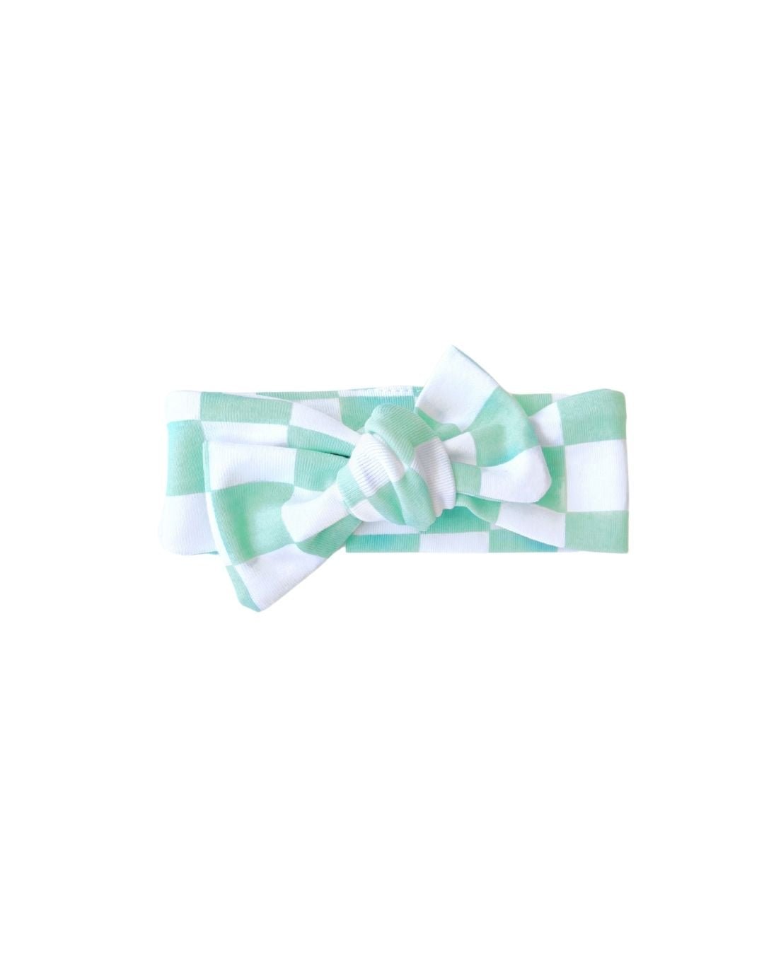 Checkered Headband | Mint