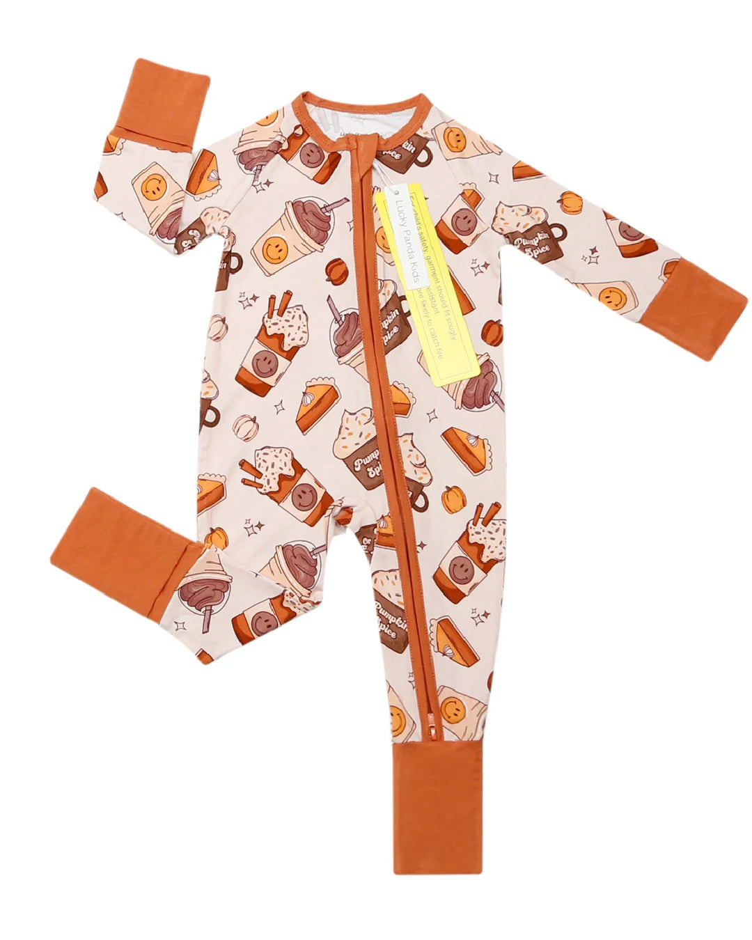 Bamboo Zip Romper | Pumpkin Spice